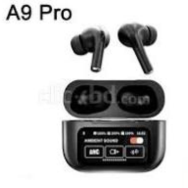 A9 Pro ANC/ENC Double Dark Noise Reduction Touch Control Wireless Earbuds With Smart Display